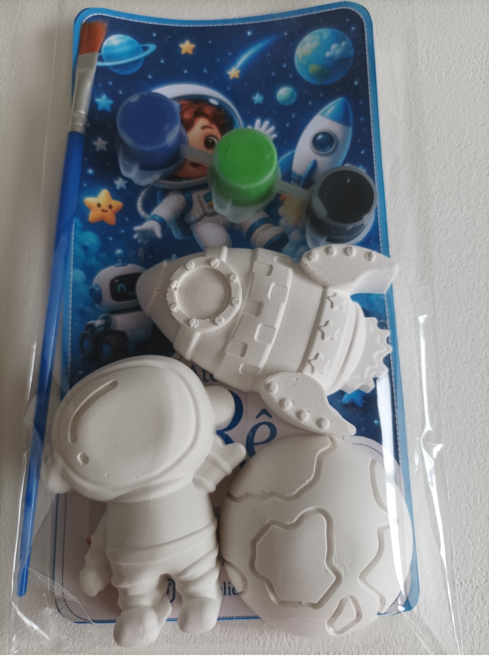 Kit Gesso Para Colorir Astronauta - Ateliê da Re