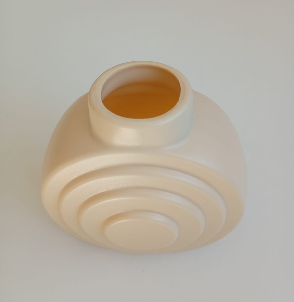 Vaso Bege Redondo - Ateliê da Re