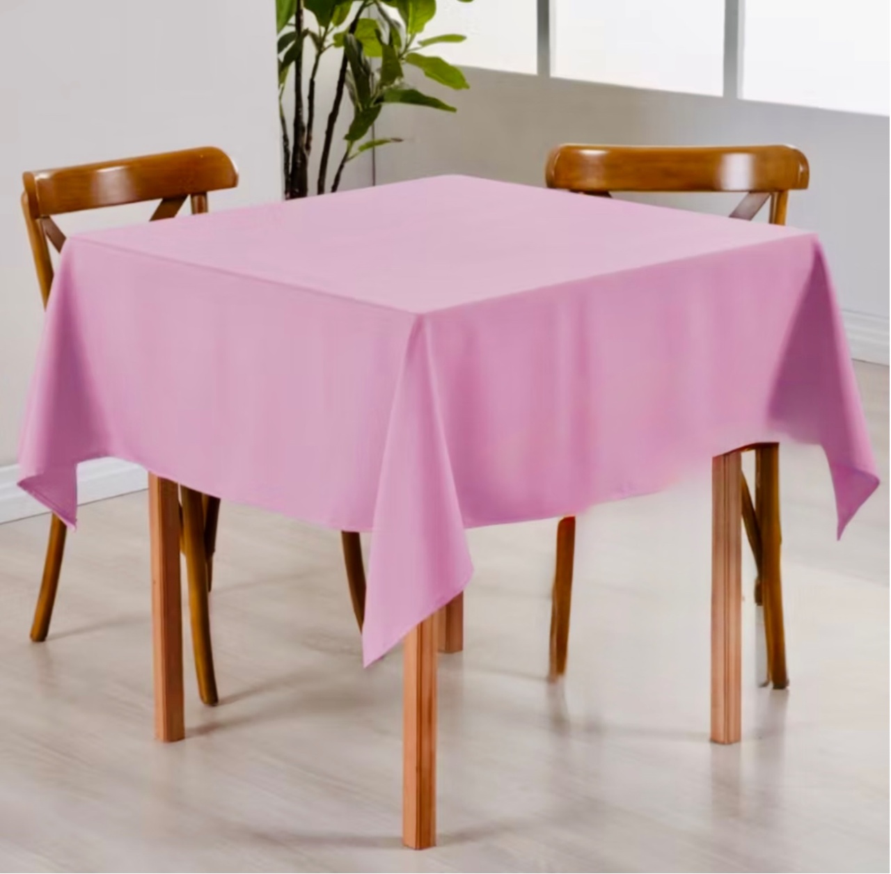 Toalha de Mesa 1,5X1,5 Rosa Claro - Aninha Fest 