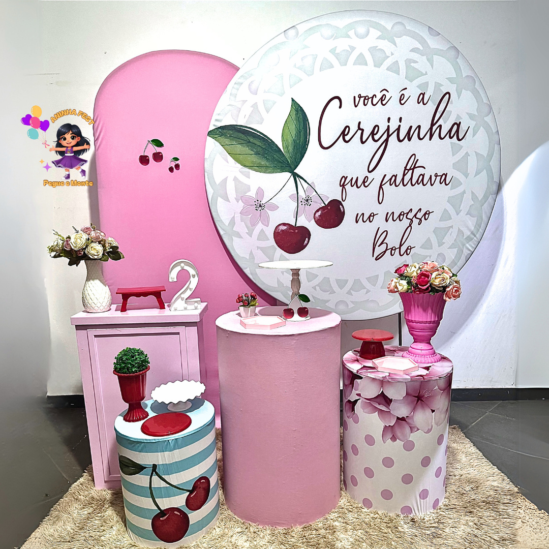 Kit Cerejinha 2 Painéis Cômoda - Aninha Fest 