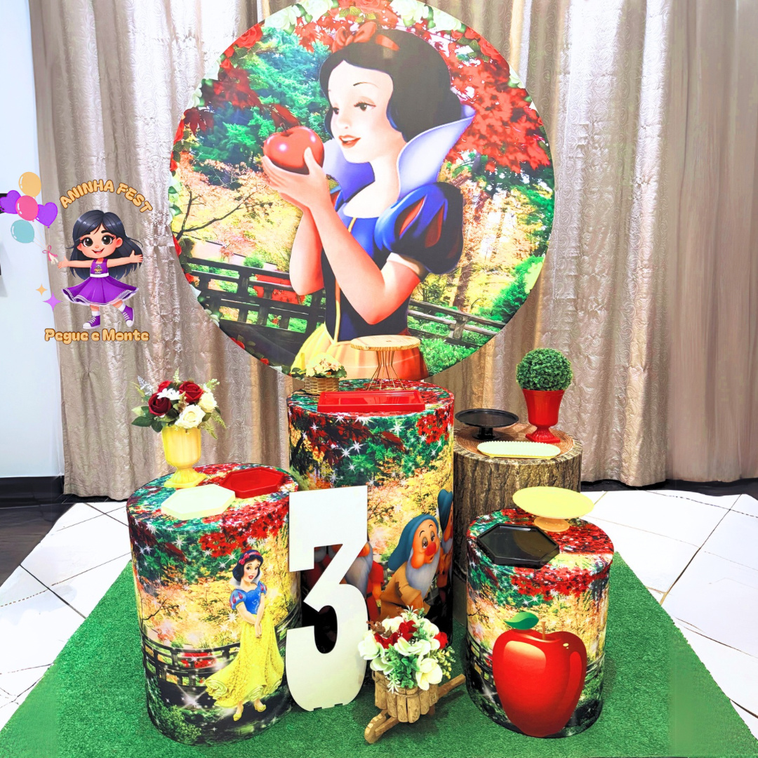 Branca de Neve Kit 1 Painel - Aninha Fest 