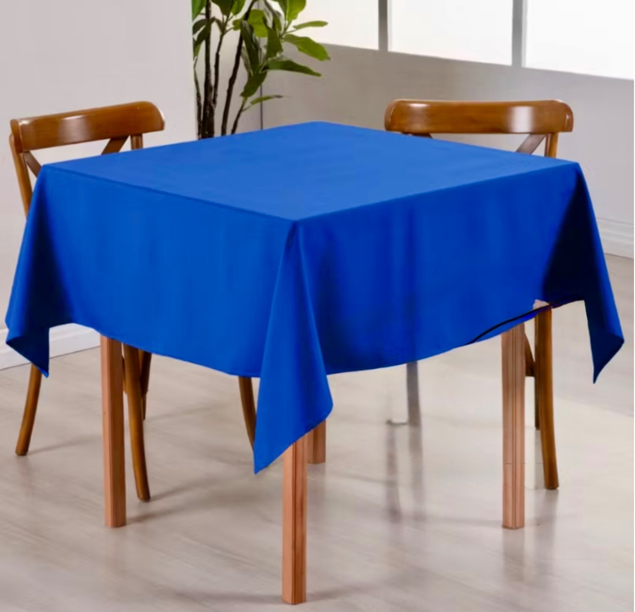 Toalha de Mesa 1,5X1,5 Azul Liso - Aninha Fest 