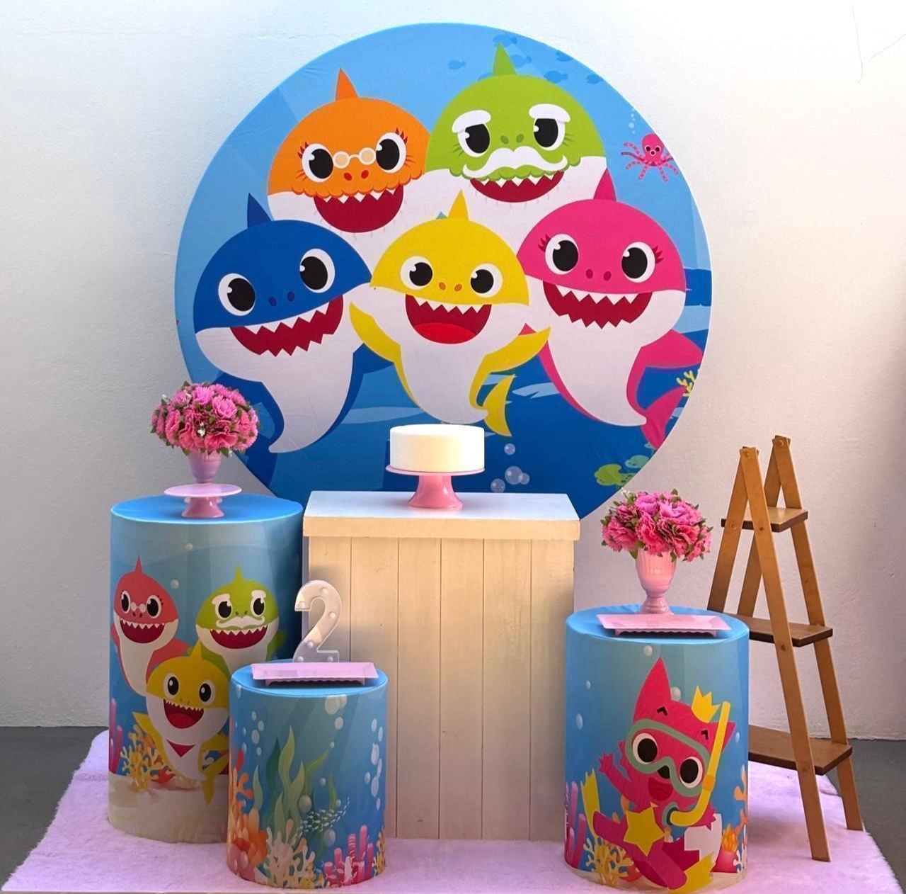 Baby Shark - Kit 2 Infantil Menina - Tamires Pegue e Monte Uberaba