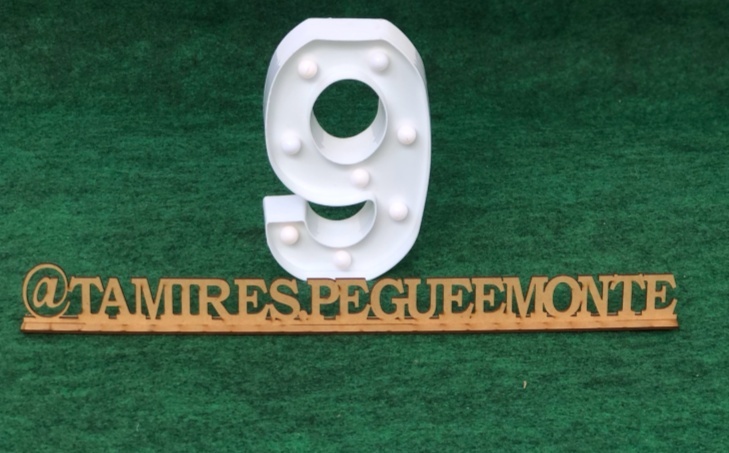 Número 9 de Mesa 21 Cm - Tamires Pegue e Monte Uberaba
