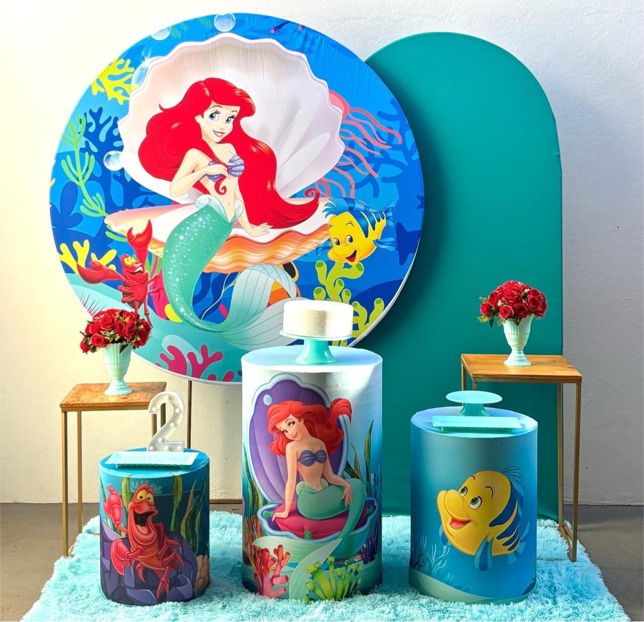 A Pequena Sereia Ariel - Kit 3 (Mesinhas) - Tamires Pegue e Monte Uberaba