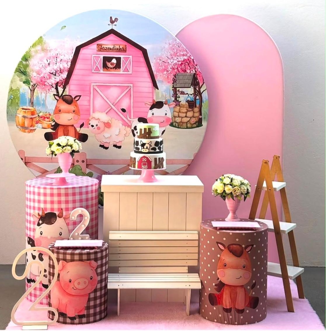 Fazendinha Rosa - Kit 3 (Adicionais) - Tamires Pegue e Monte Uberaba