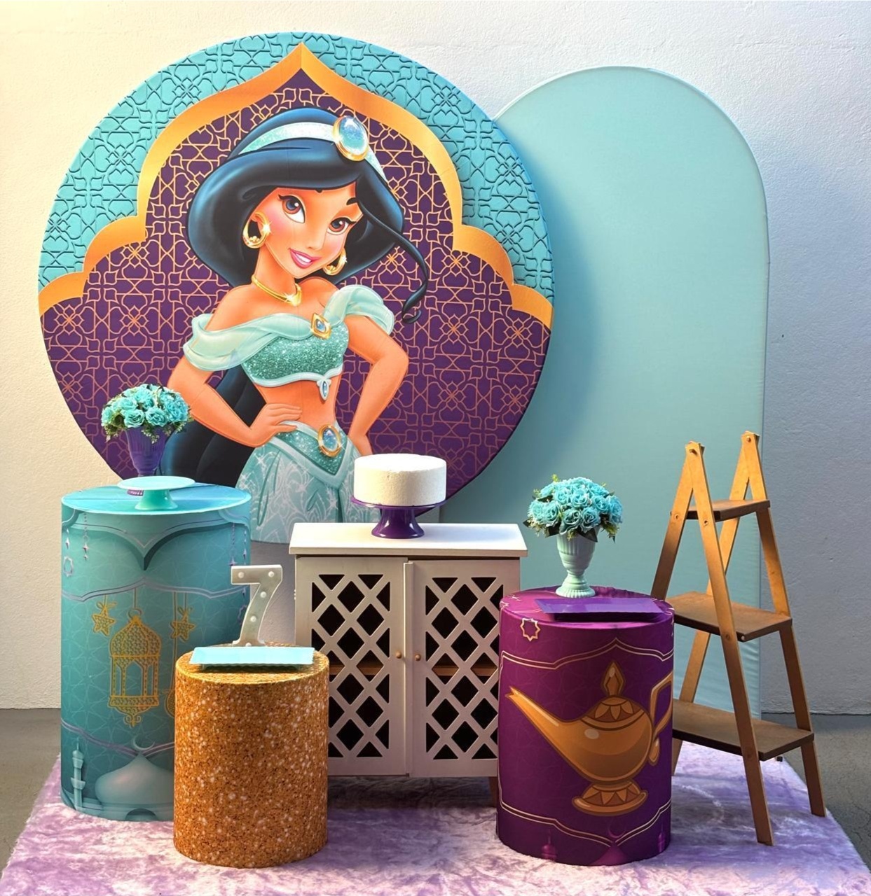 Princesa Jasmine - Kit 3 (Romano Verde Agua) - Tamires Pegue e Monte Uberaba