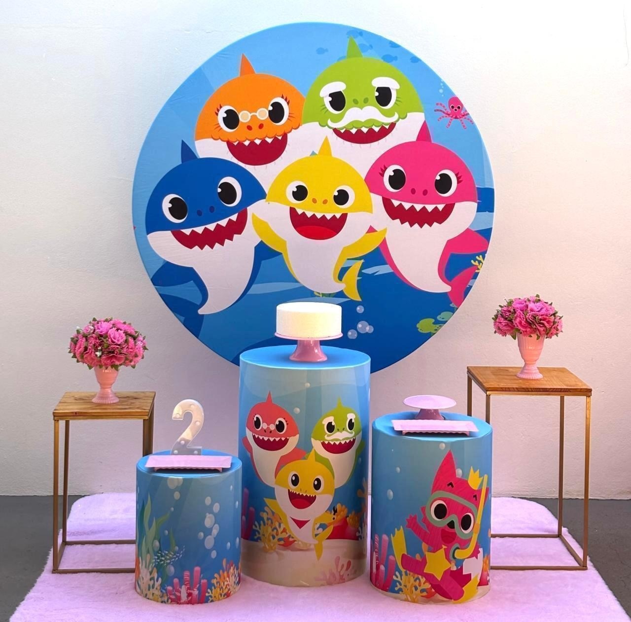 Kit Baby Shark - Kit 2 (Mesinhas) Menina - Tamires Pegue e Monte Uberaba