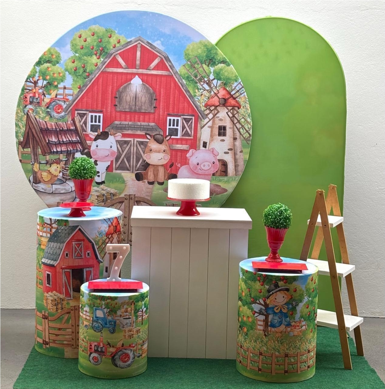Fazendinha Verde - Kit 3 Infantil (Romano Verde Ou Sublimado) - Tamires Pegue e Monte Uberaba