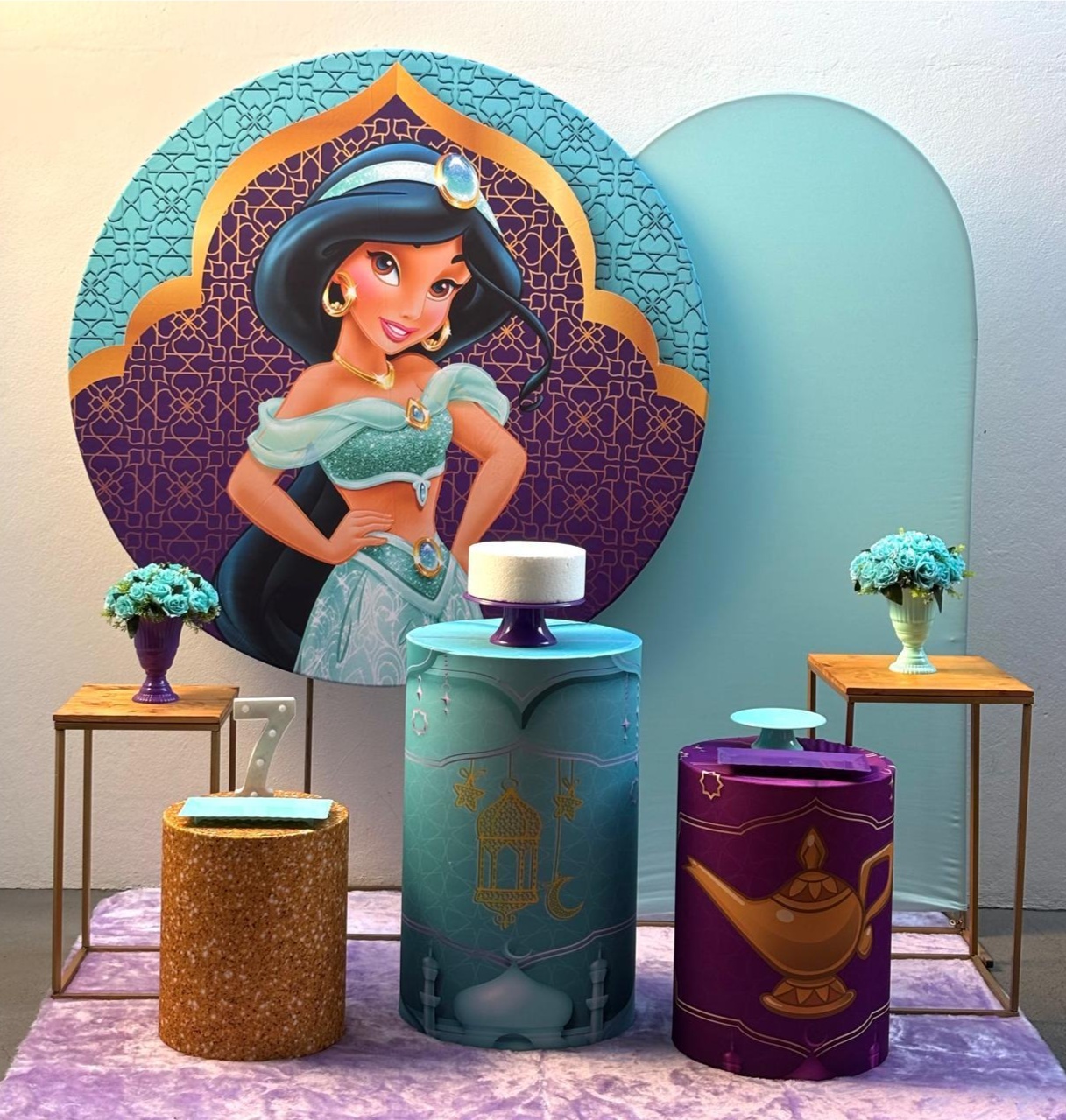 Princesa Jasmine - Kit 3 (Mesinhas) - Tamires Pegue e Monte Uberaba