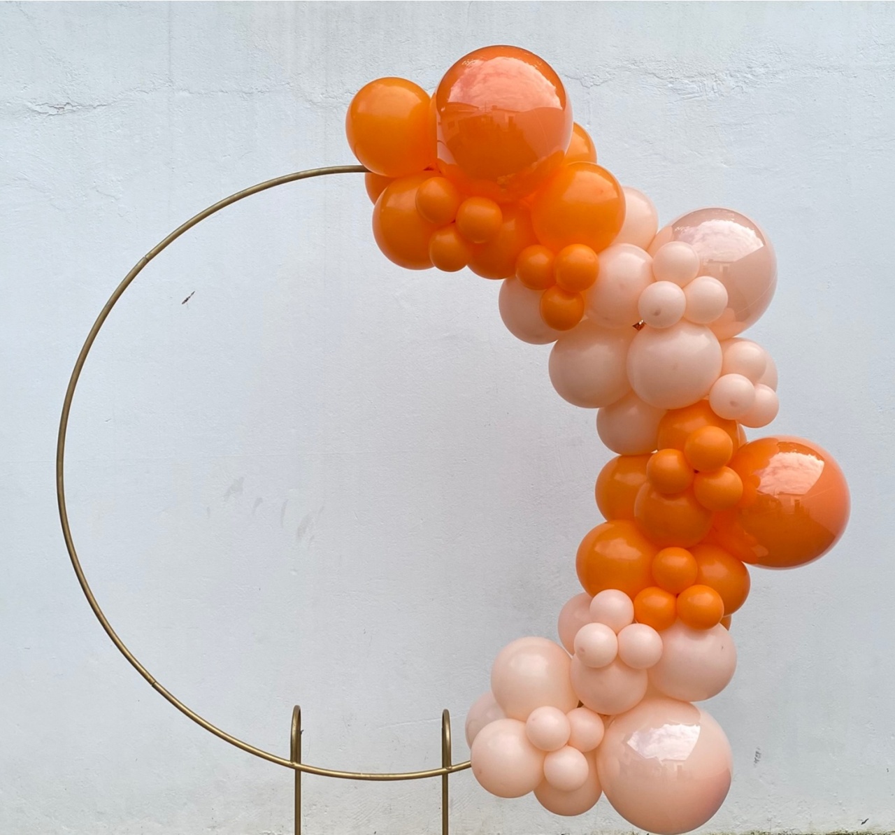 Arco de Balões (Organico Em Blocos Duplo) 16, 9 Laranja E Laranja Candy - Tamires Pegue e Monte Uberaba