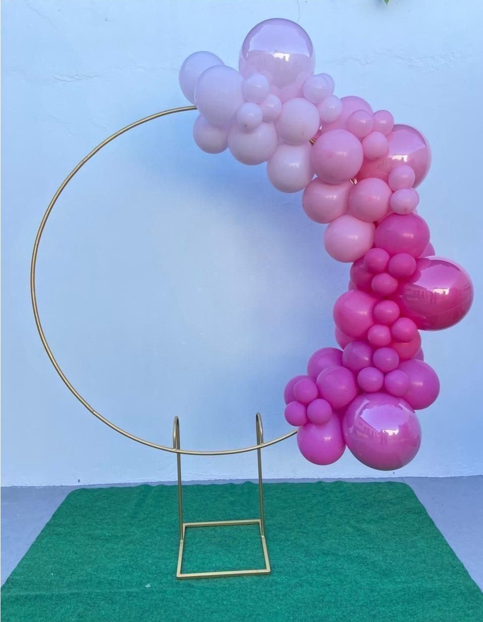 Arco de Balões Em Blocos (Rosa Candy, Rosa Baby, Rosa Forte E Lilás Orquídea) - Tamires Pegue e Monte Uberaba