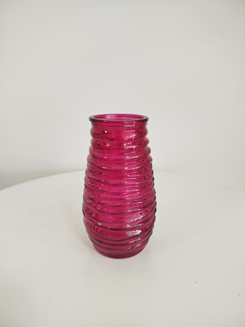 Vaso Vermelho Vidro Medio - Decoração de Mãe