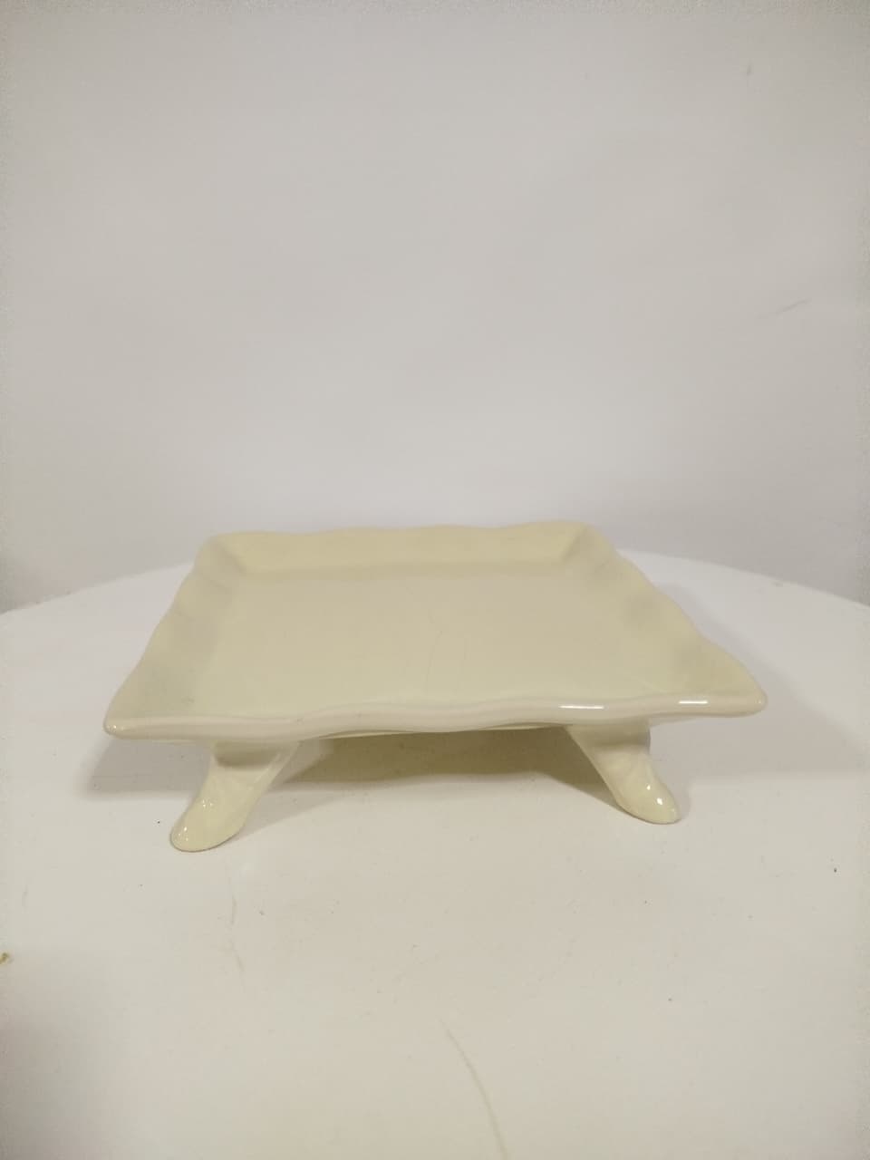 Bandeja Quadrada Amarelo Candy Ceramica - Decoração de Mãe