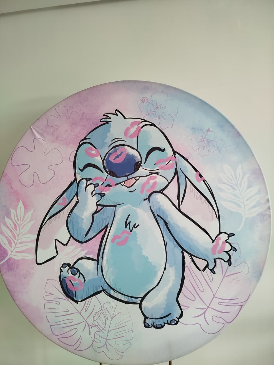 Capa Painel Redondo Stitch 2 - Decoração de Mãe