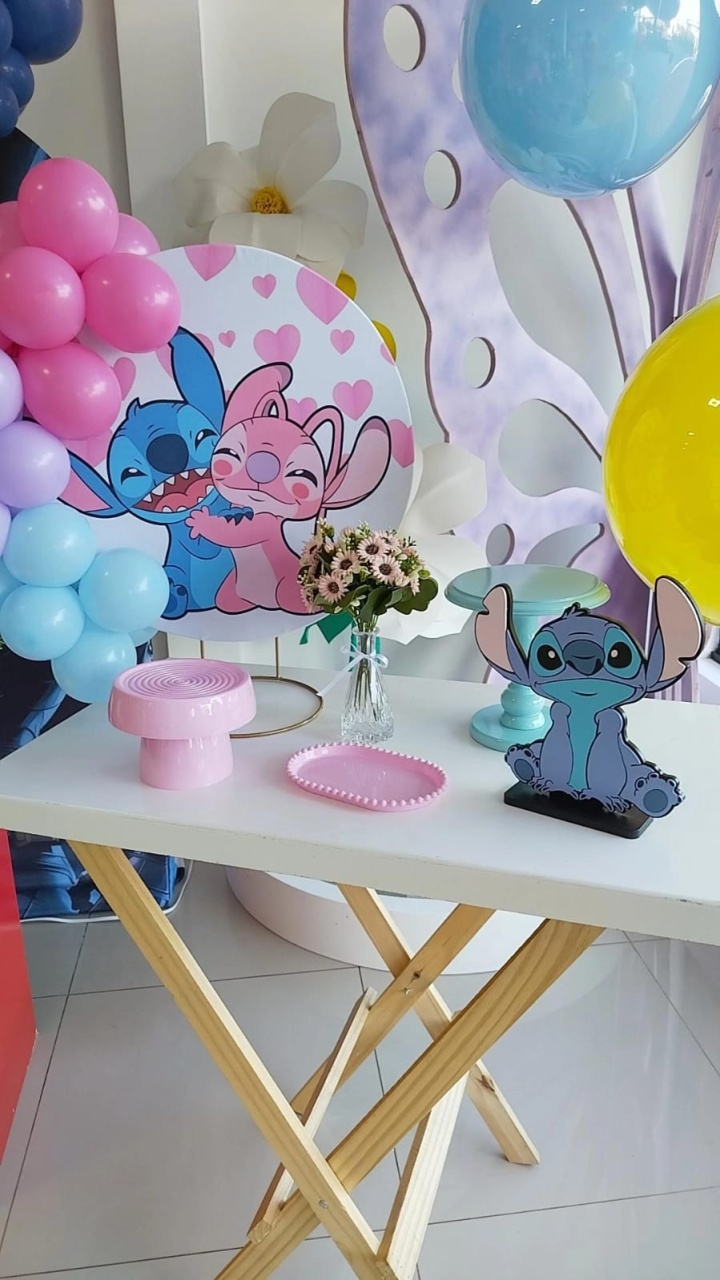 Kit Mesa Stitch - Decoração de Mãe