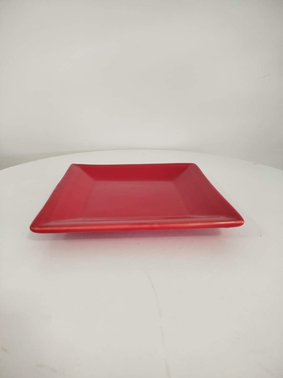 Bandeja Vermelha Ceramica Quadrada - Decoração de Mãe