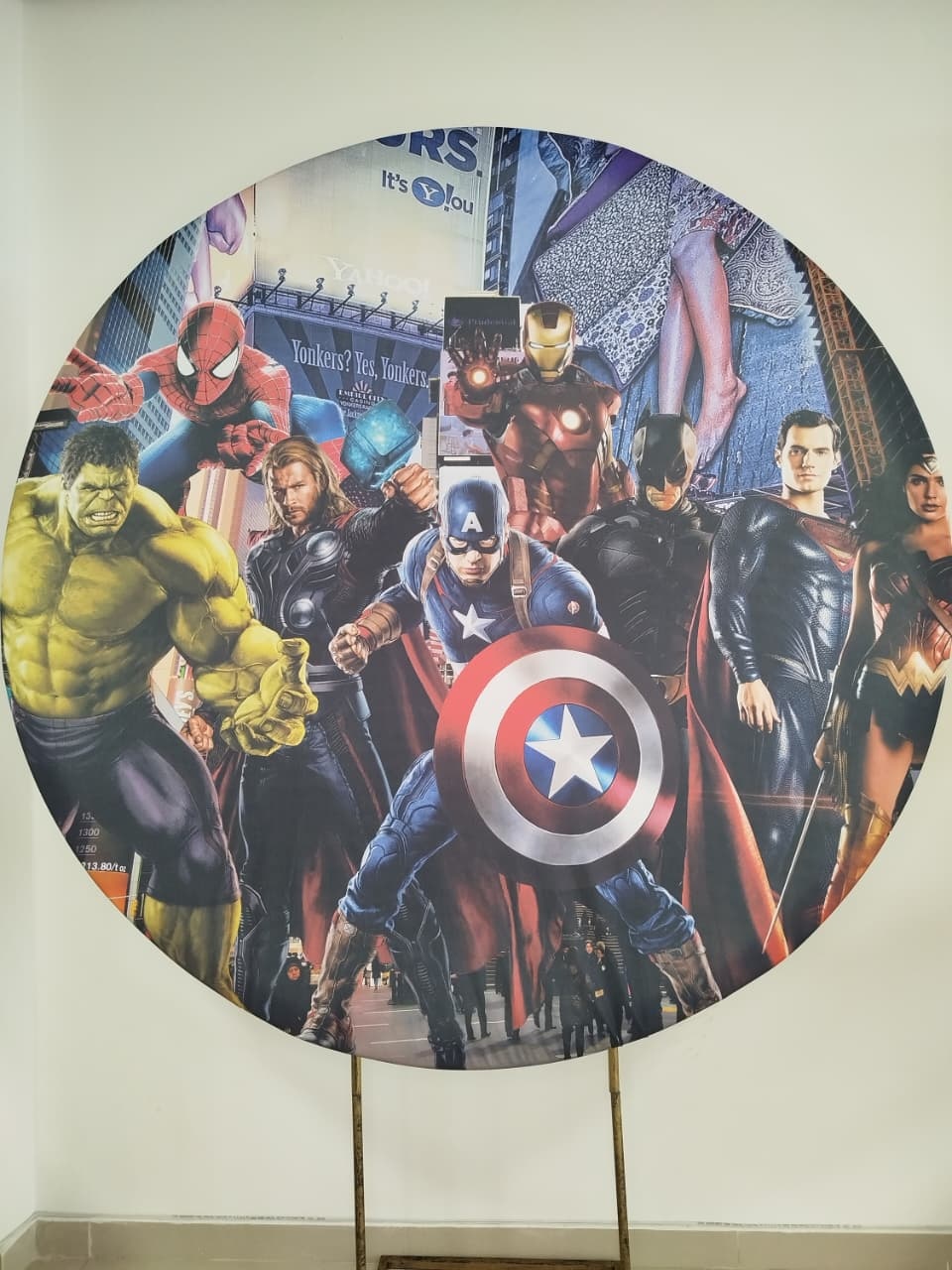 Capa Painel Redondo Super Herios - Decoração de Mãe