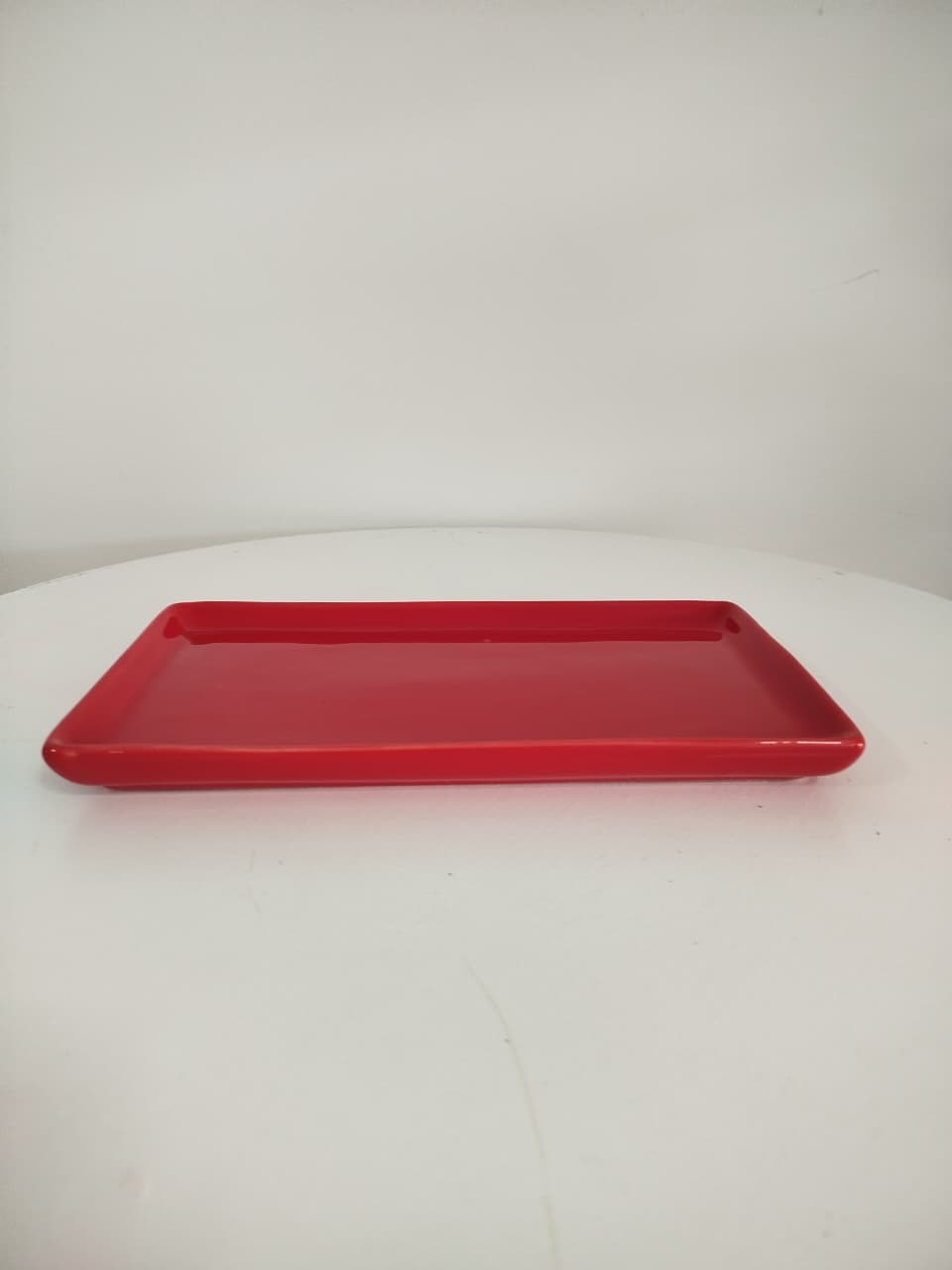 Bandeja Vermelha Ceramica - Decoração de Mãe