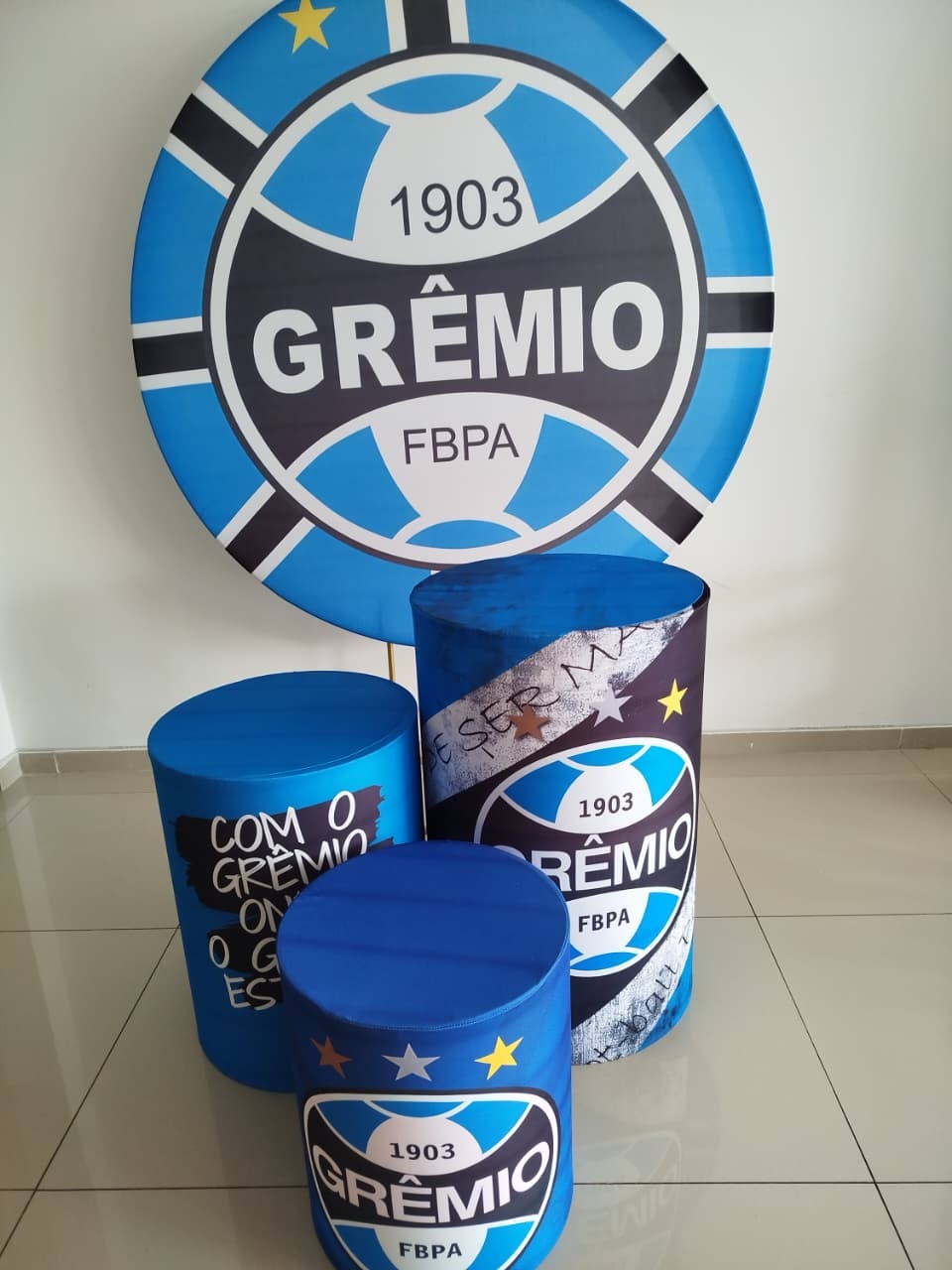 Kit Capa Painel E Capas Cilindros Gremio - Decoração de Mãe