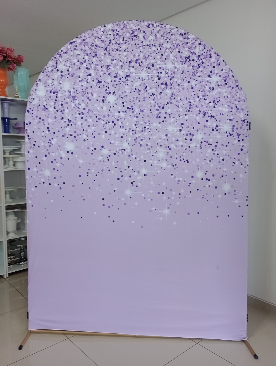 Capa Lilias Brilho 1,50 Romano - Decoração de Mãe