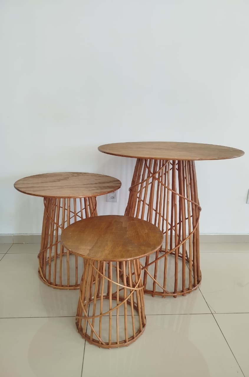 Trio Mesa Vime - Decoração de Mãe