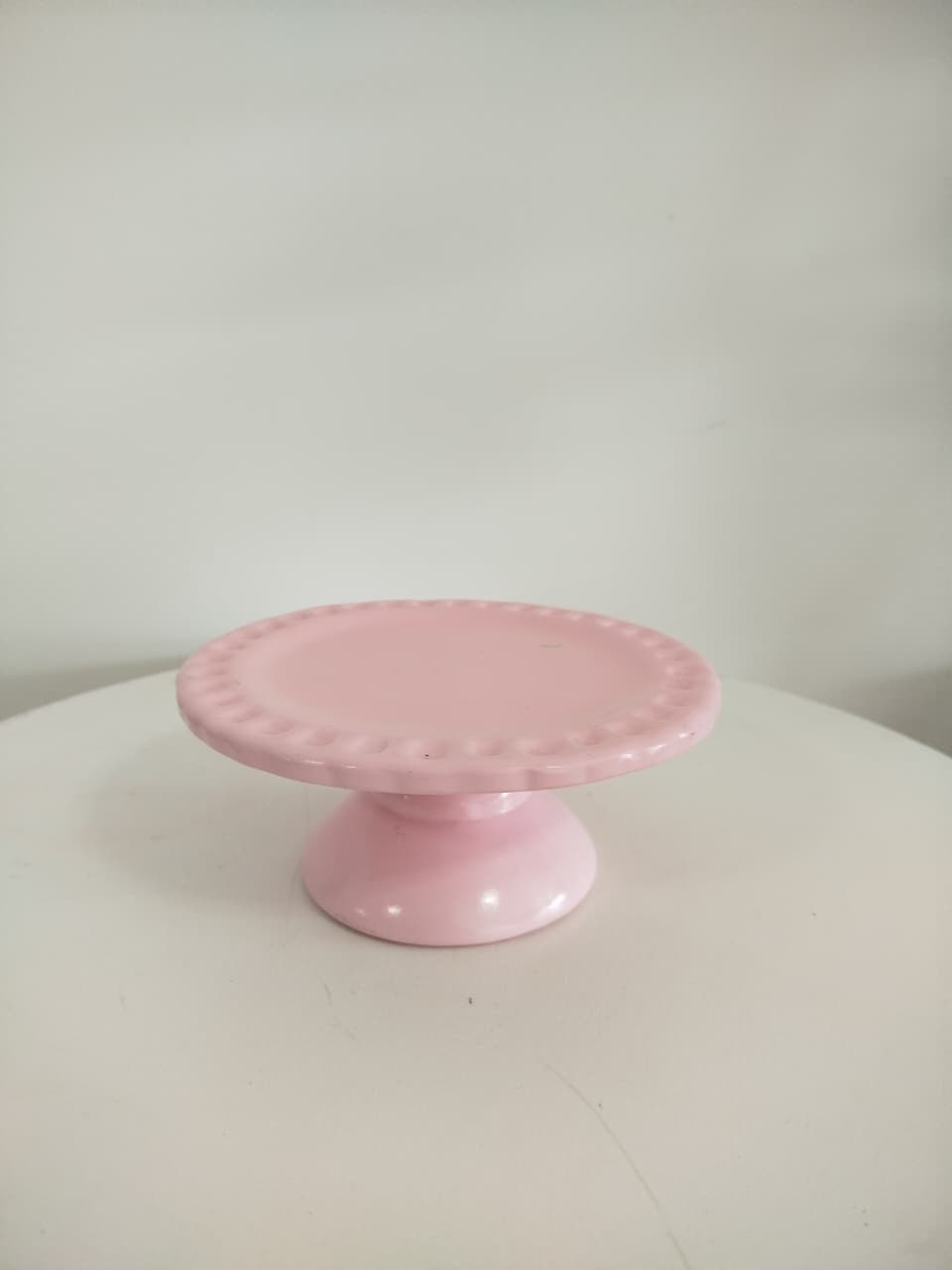 Boleira Rosa Ceramica M - Decoração de Mãe