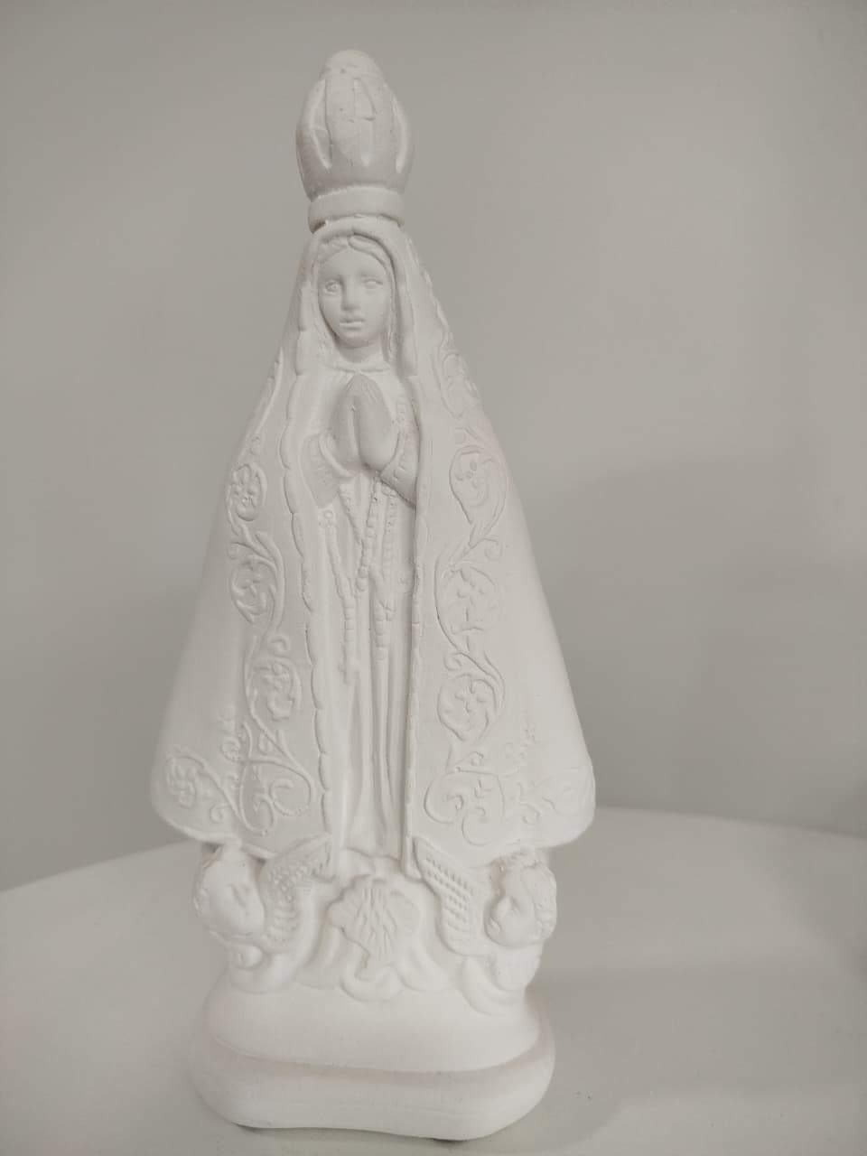 Nossa Senhora Branca Gesso - Decoração de Mãe