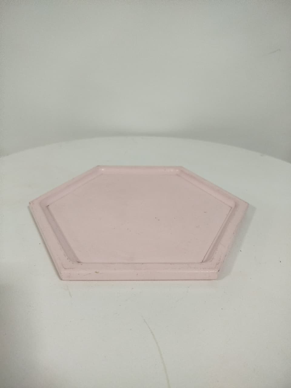 Bandeja Sextavada Rosa Madeira - Decoração de Mãe