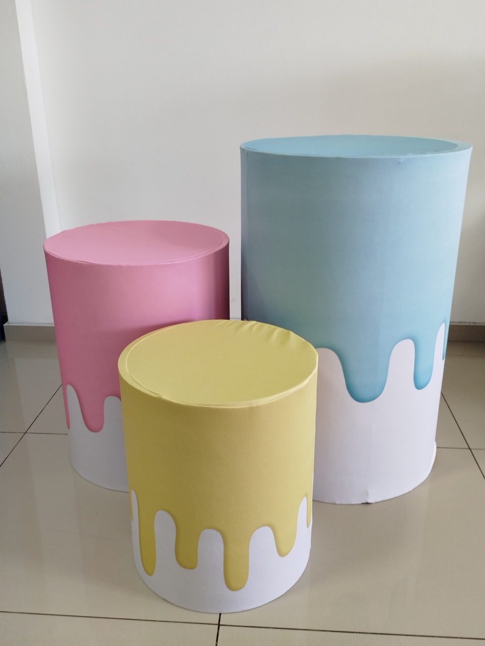Trio Capa Cilindro Colorida - Decoração de Mãe