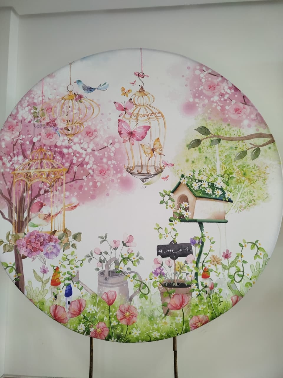 Capa Painel Redondo Jardim - Decoração de Mãe