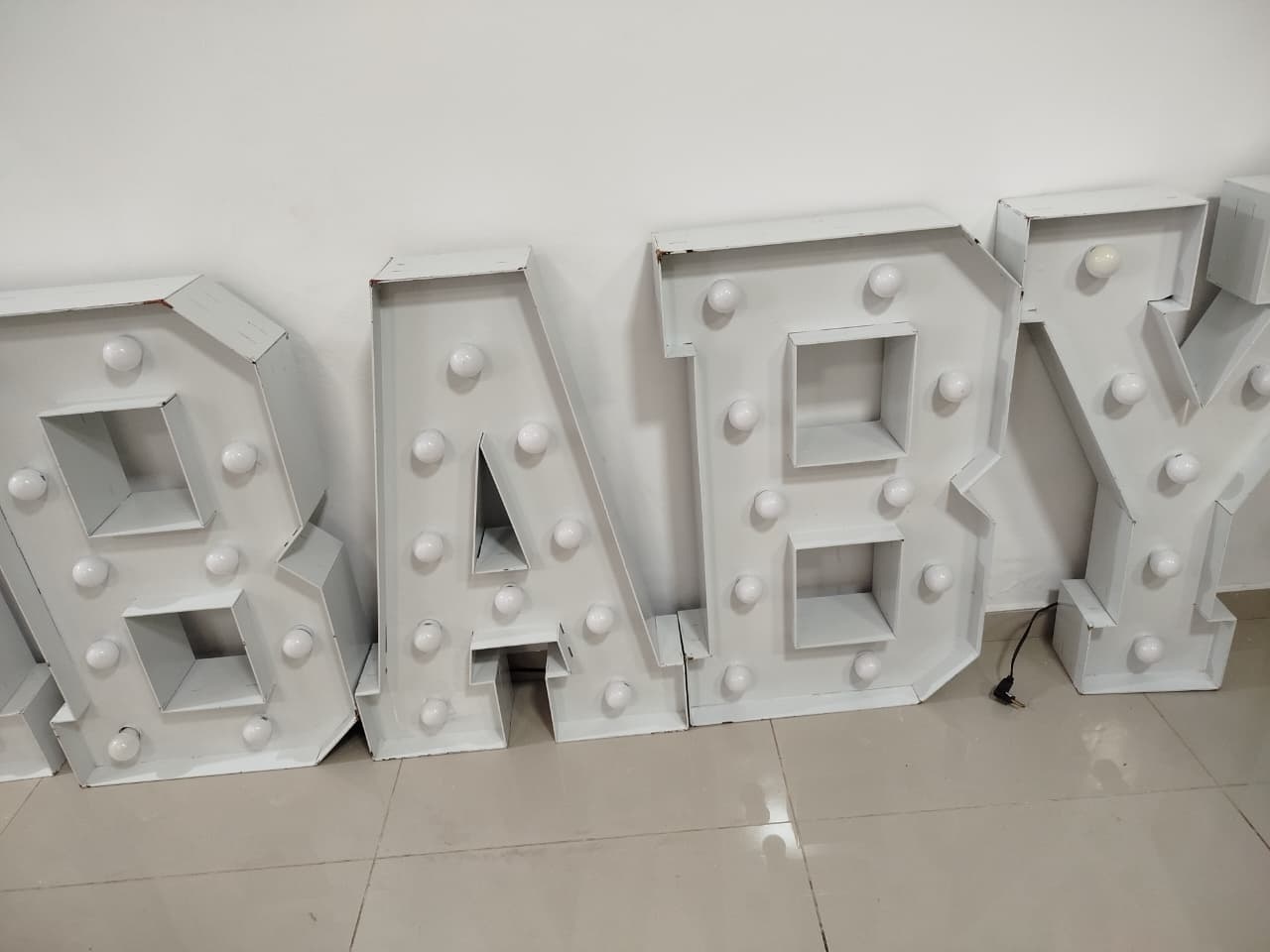 Baby Letreiro de Led Grande 80Cm - Decoração de Mãe