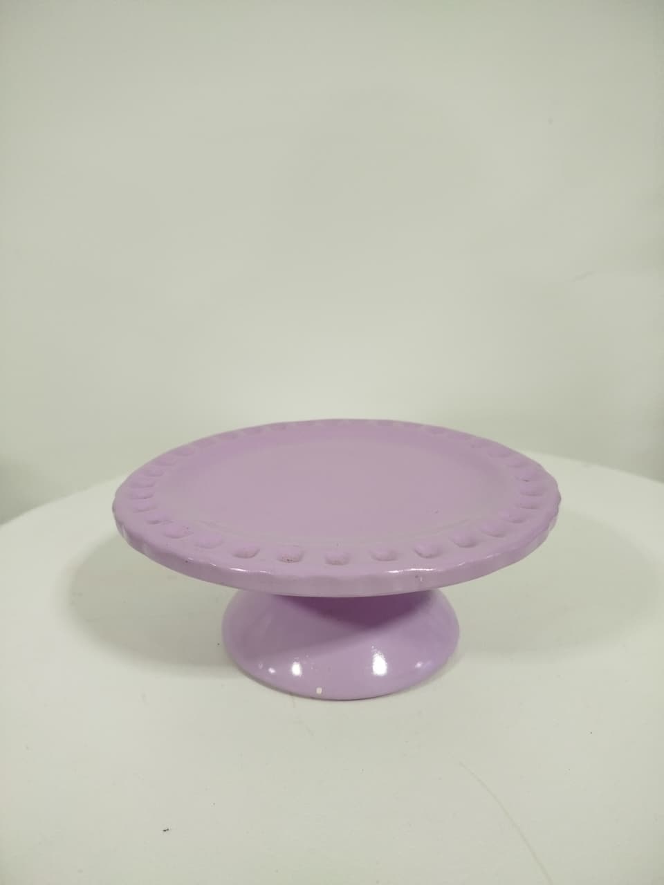 Boleira Lilas Ceramica P - Decoração de Mãe