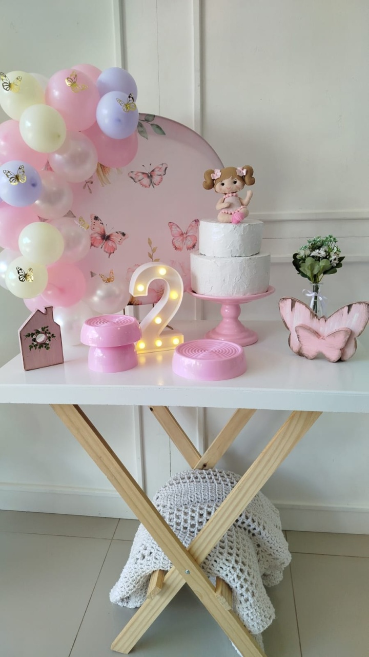 Kit Mesa Borboletas - Decoração de Mãe