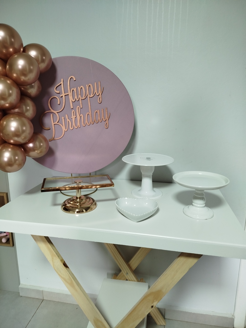 Kit Mesa Feminina Rose - Decoração de Mãe