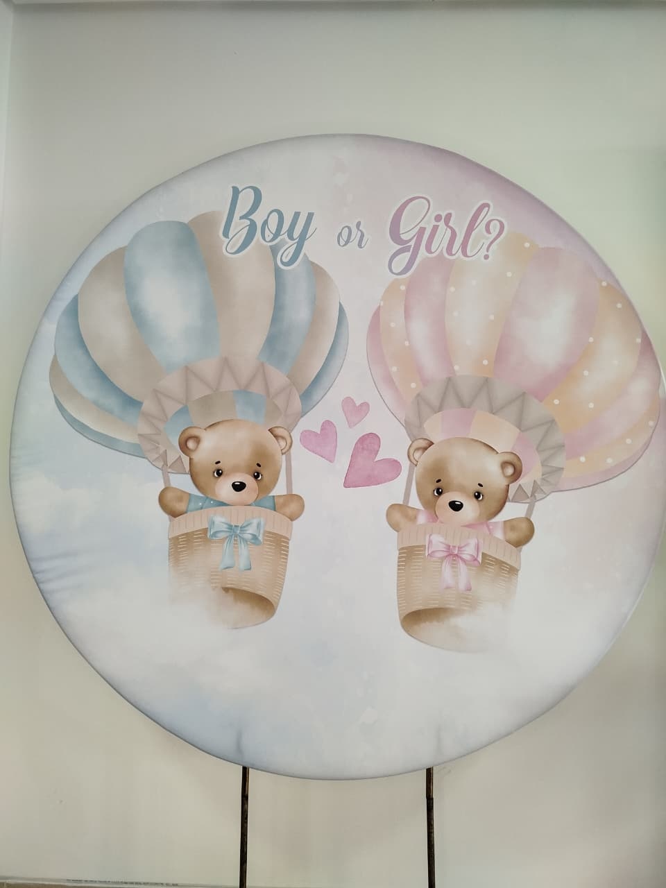 Capa Painel Redondo Boy Or Girl - Decoração de Mãe