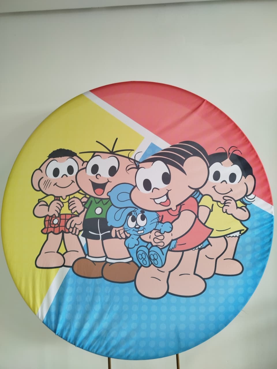 Capa Painel Redondo Turma da Monica - Decoração de Mãe