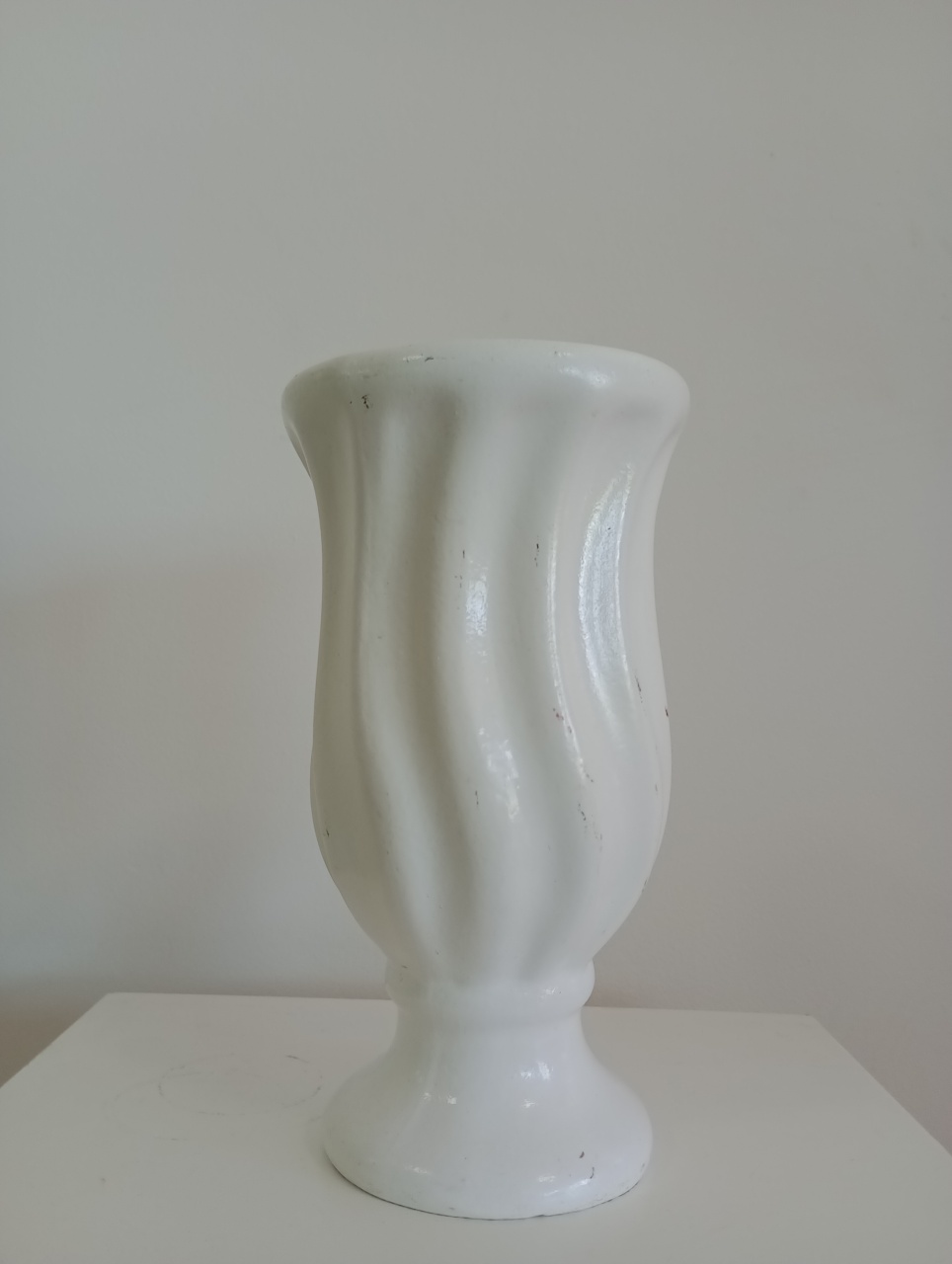 Vaso Ceramica Branco Medio - Decoração de Mãe