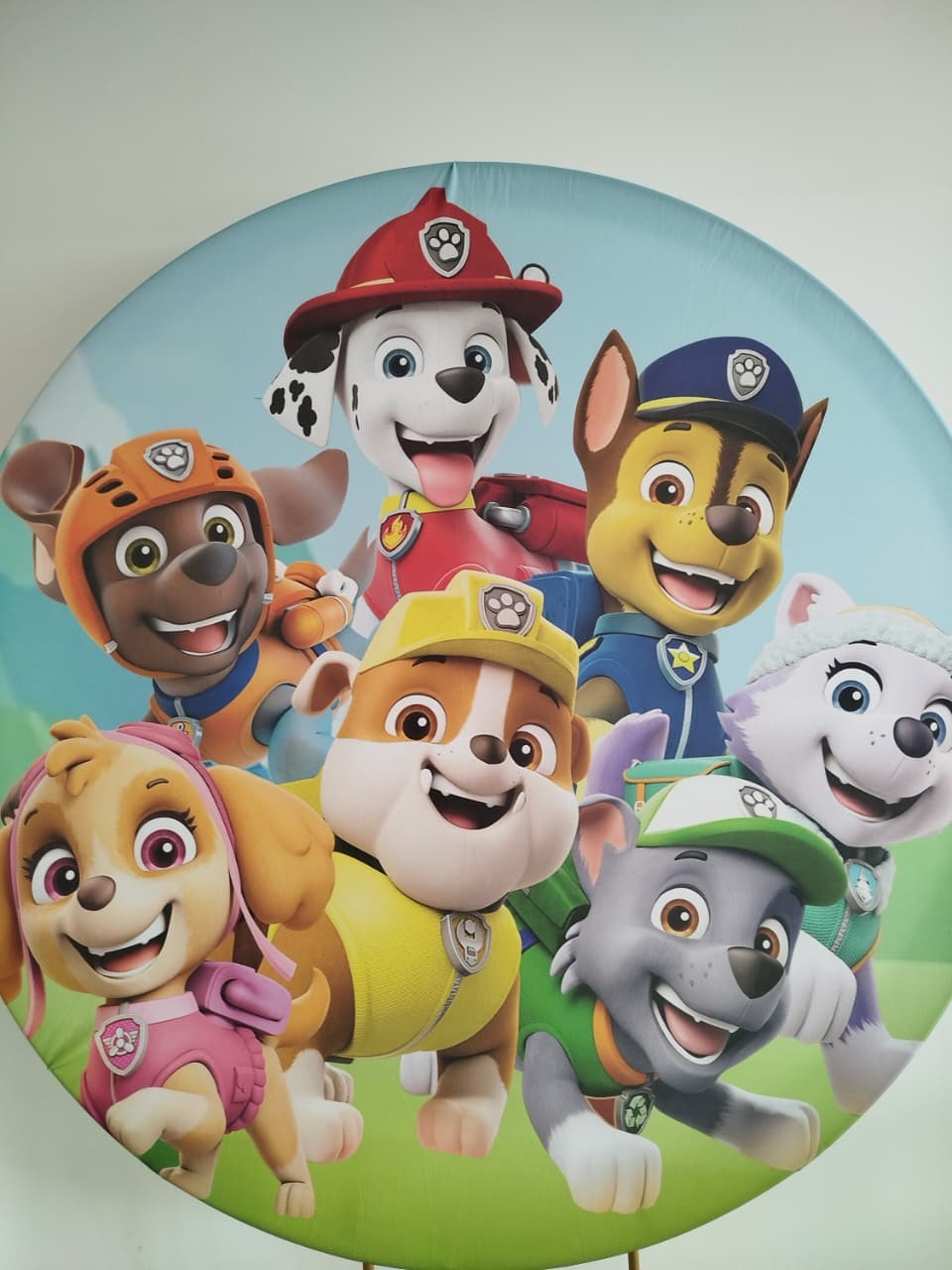 Capa Painel Redondo Patrulha Canina - Decoração de Mãe