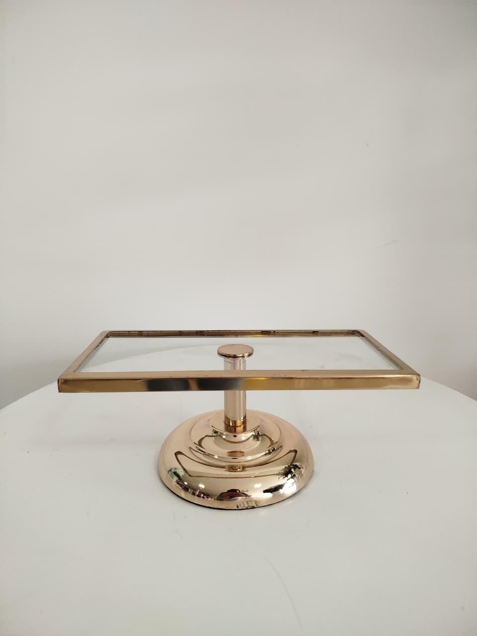 Boleira Dourada Vidro - Decoração de Mãe