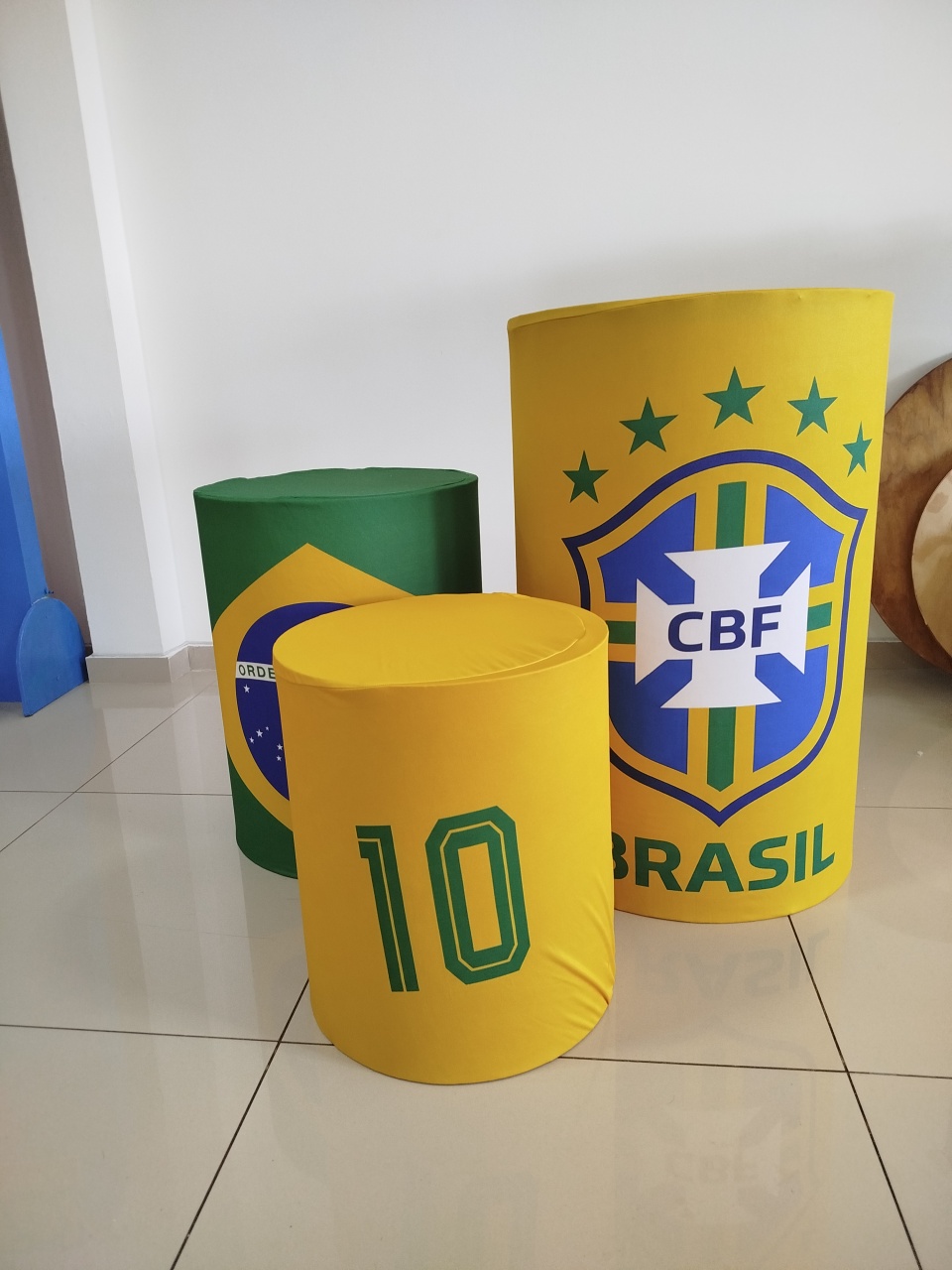 Trio Capa Cilindro Brasil - Decoração de Mãe