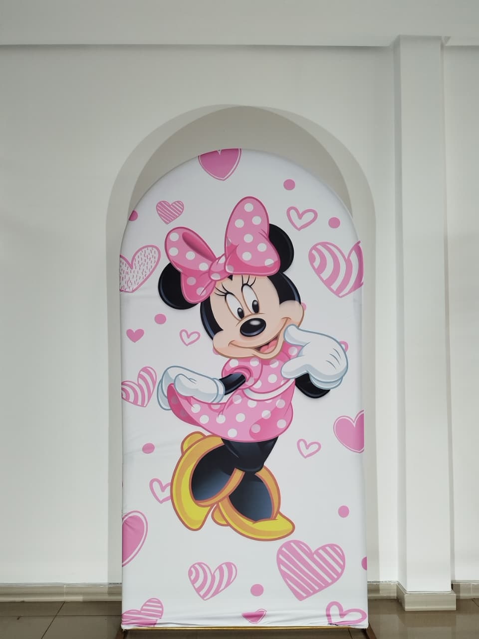 Capa Minnie Rosa Romano 2X1 - Decoração de Mãe