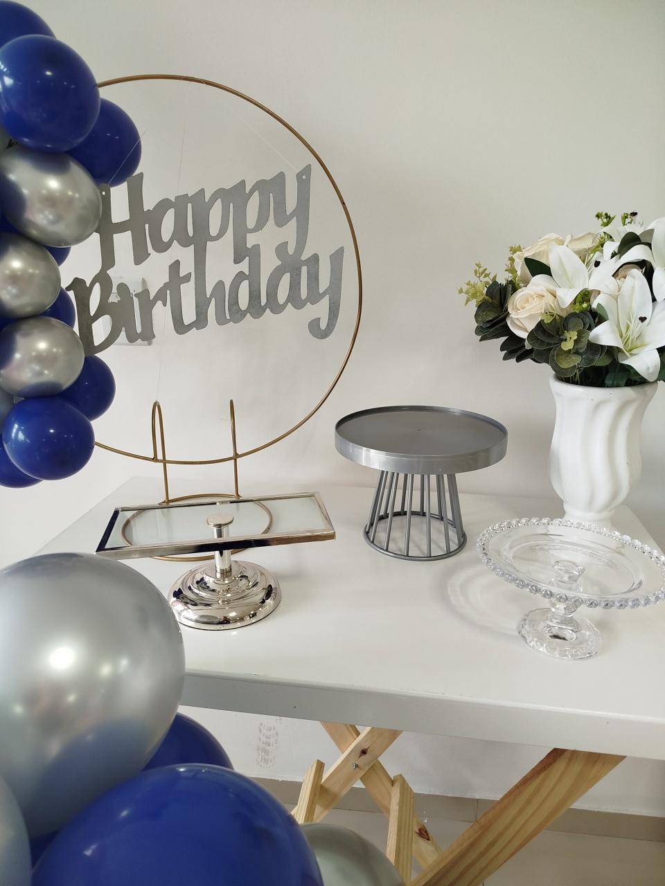 Kit Mesa Adulto Prata - Decoração de Mãe