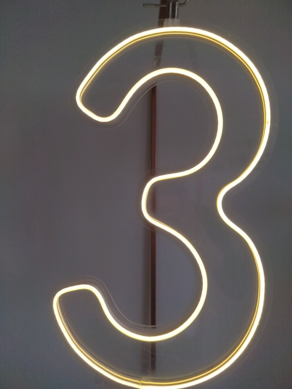 Led Numeral 3 - Decoração de Mãe