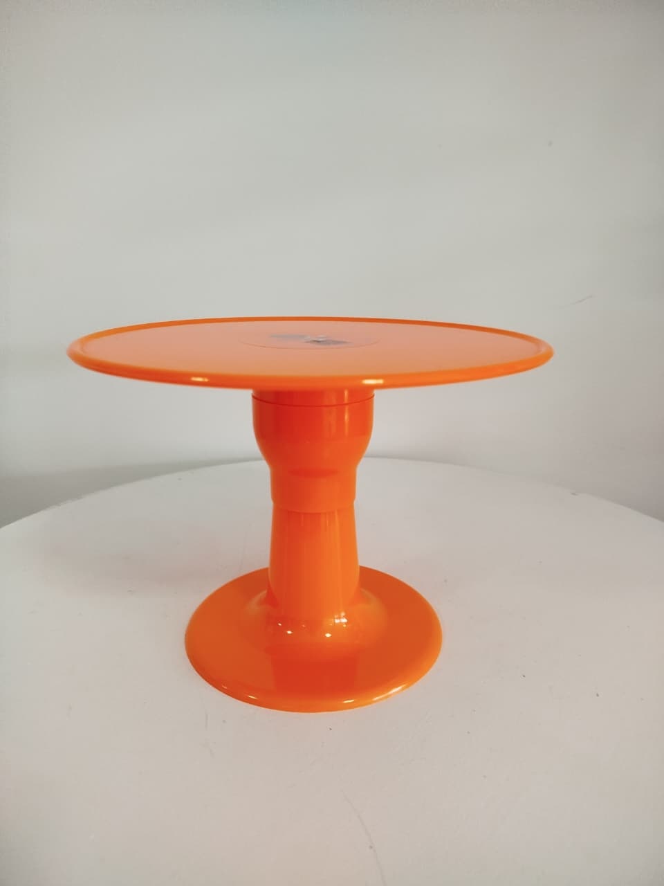 Boleira Laranja Plastico - Decoração de Mãe