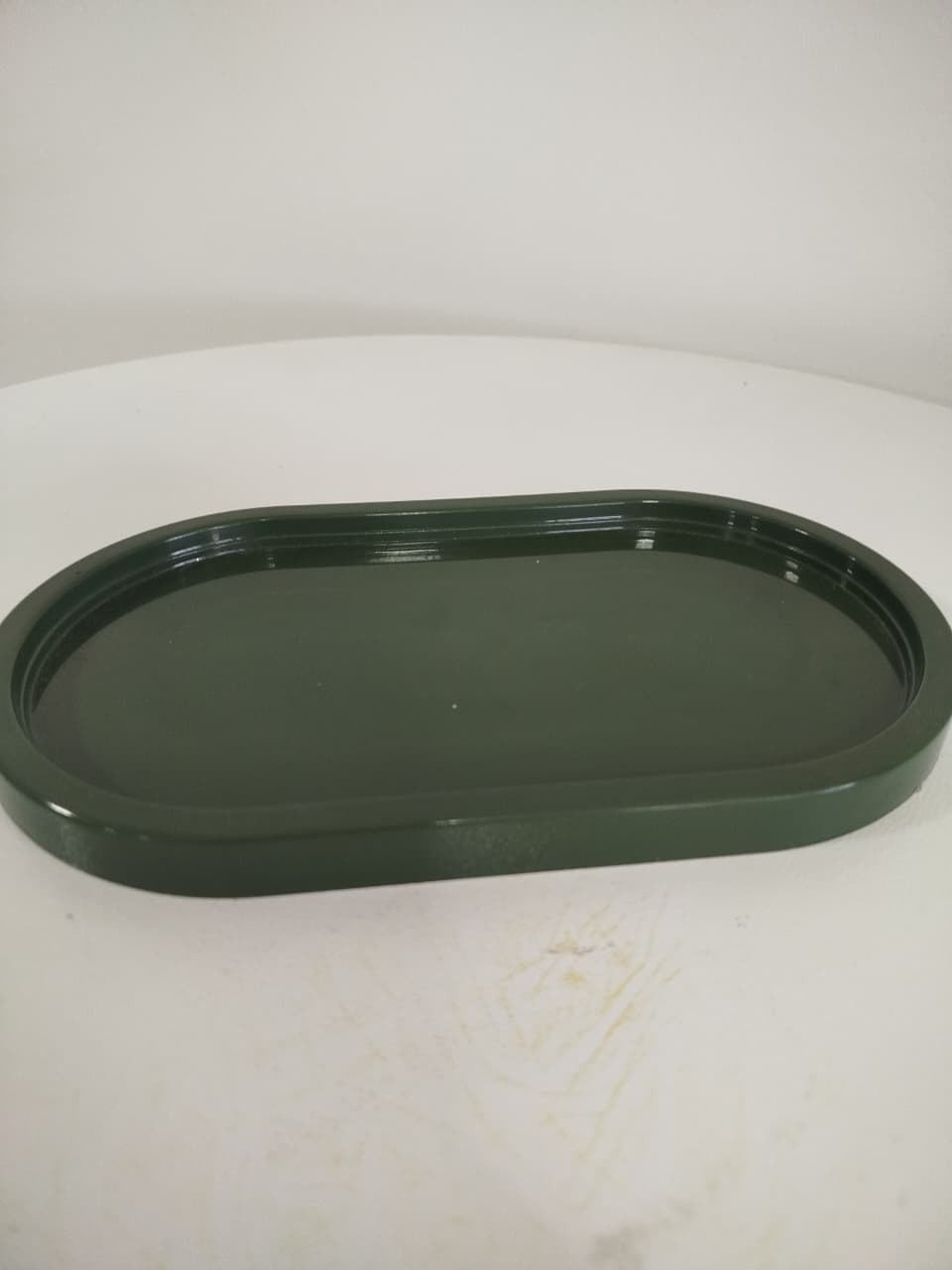 Bandeja Oval Verde Militar - Decoração de Mãe