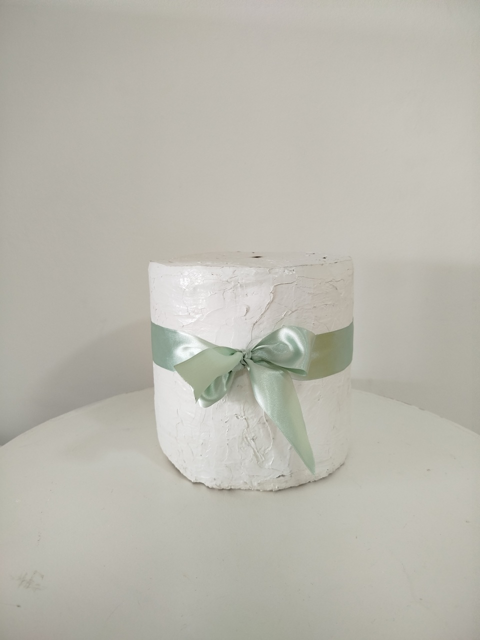 Bolo Fake Branco - Decoração de Mãe