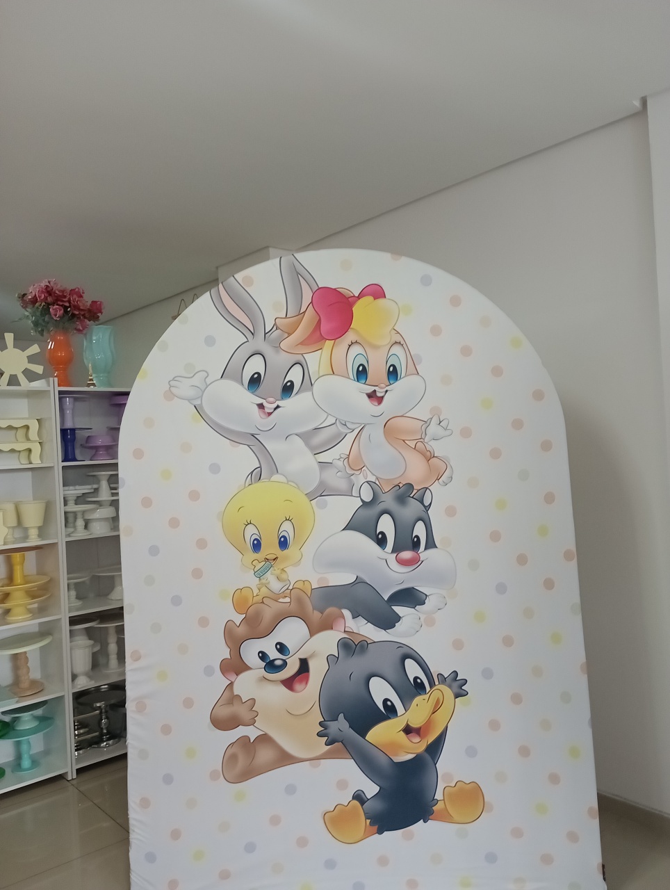Capa Baby Looney Tunes 1,50 Romano - Decoração de Mãe