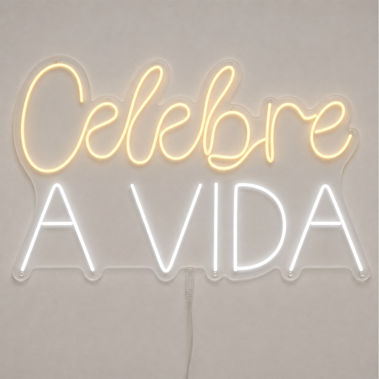 Celebre A Vida | 65Cm - ArtePOP_locacao_neonled