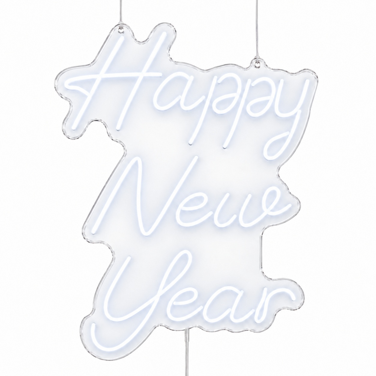 Happy New Year | Branco Frio - ArtePOP_locacao_neonled